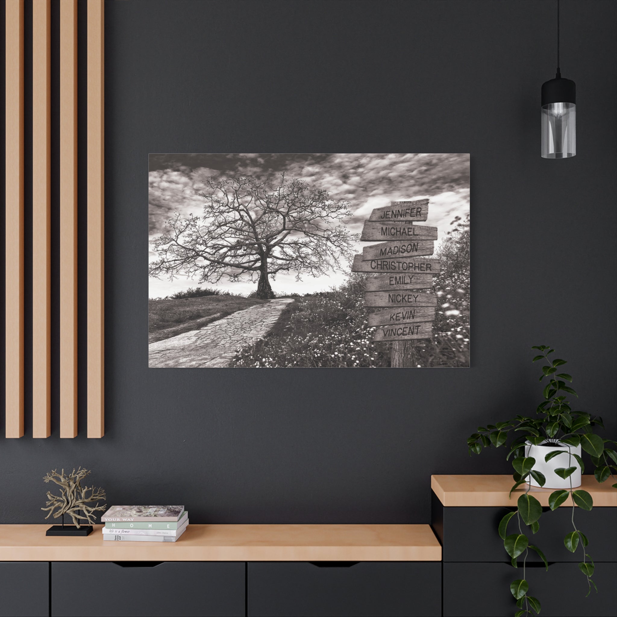 Tree Hill Pathway - Multi-Names Premium Custom Canvas Wall Art