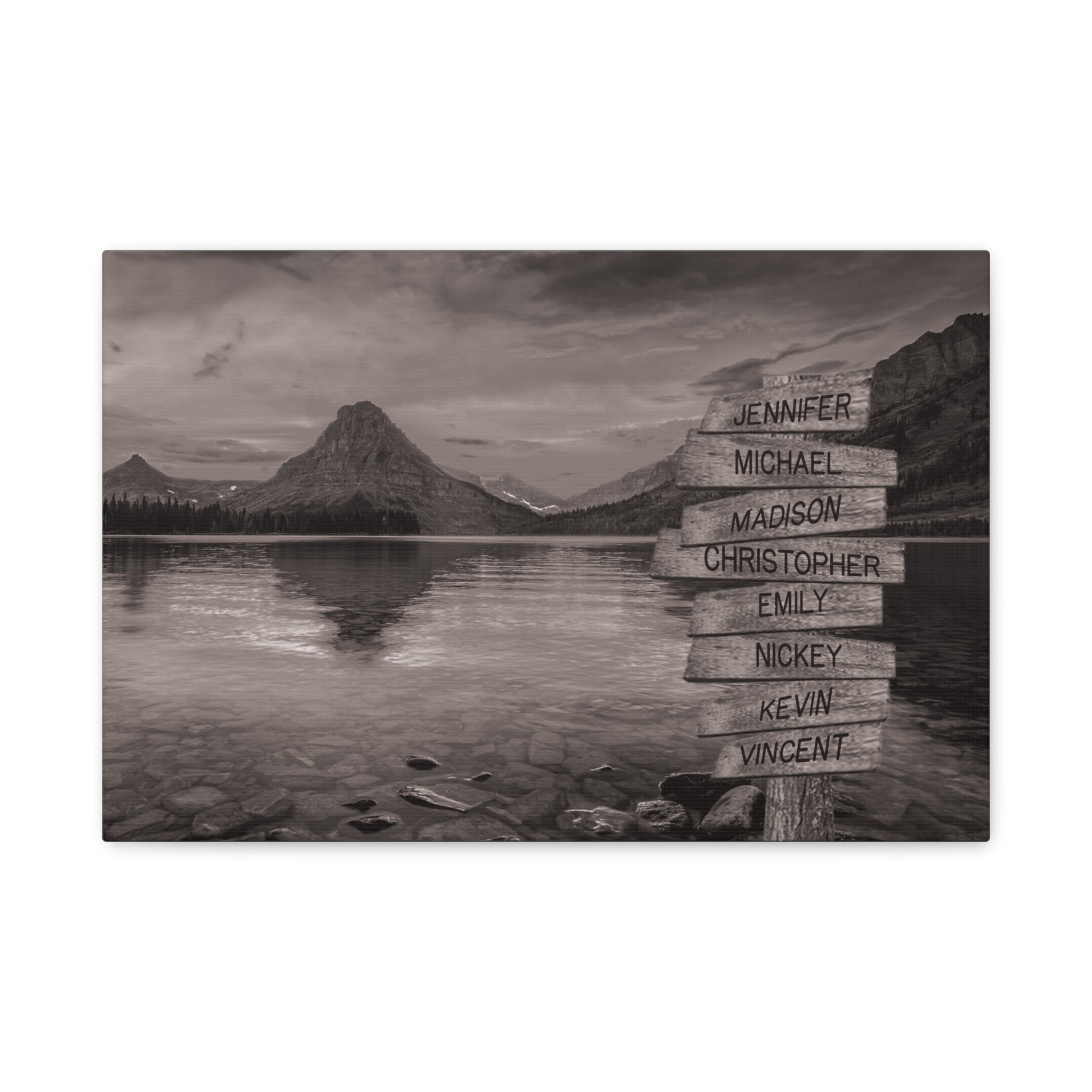 Glacier National Park Lake - Multi-Names Premium Custom Canvas Wall Art