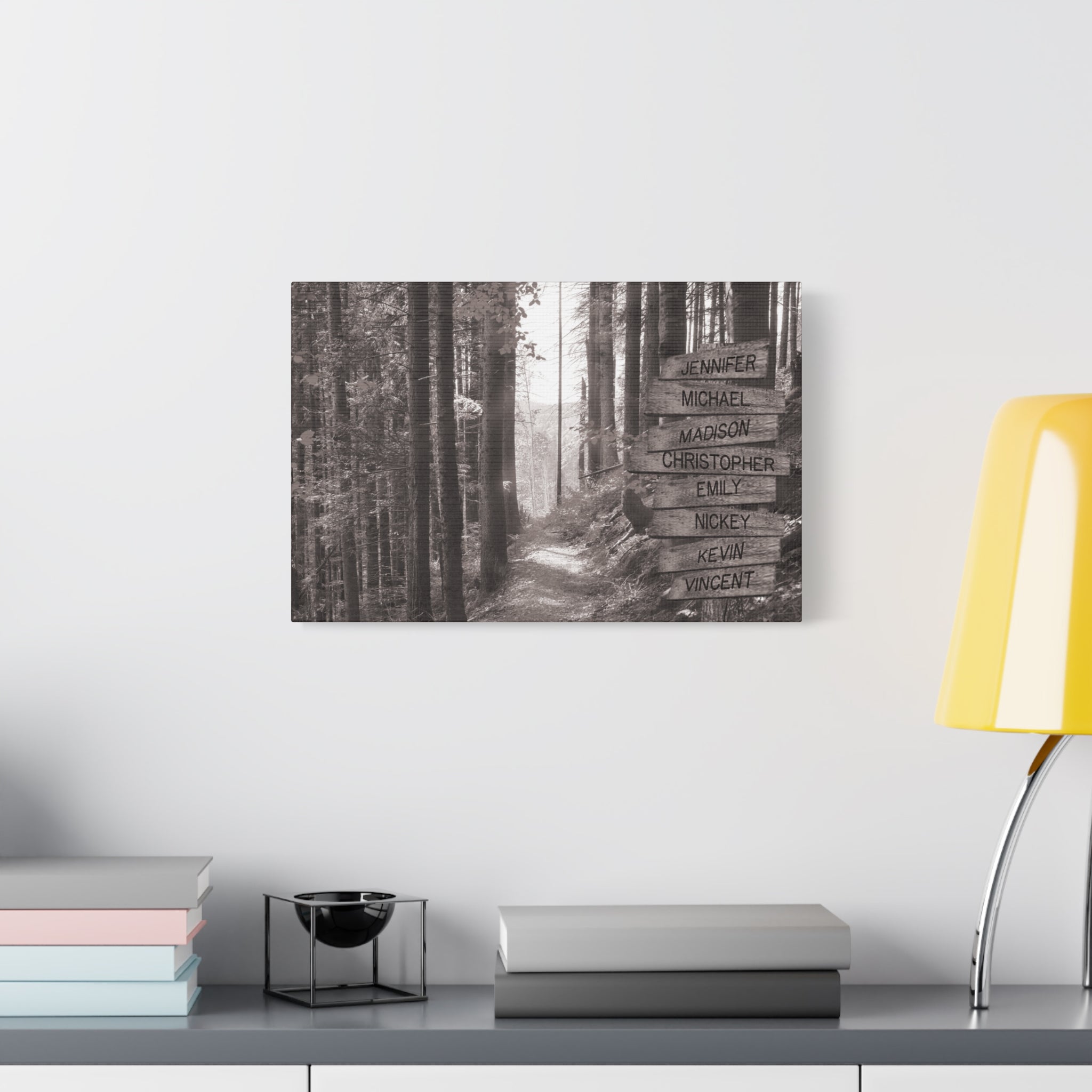 Wooded Mountain Trail - Multi-Names Premium Custom Canvas Wall Art