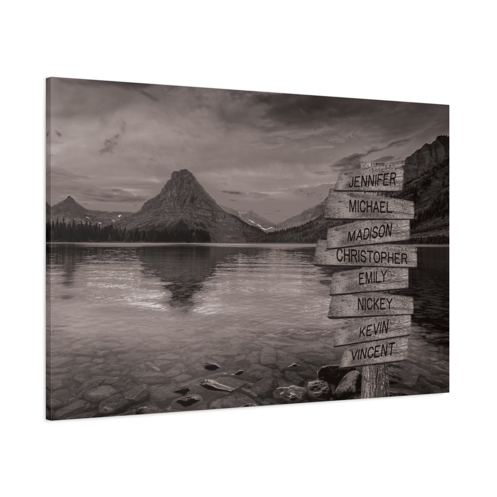 Glacier National Park Lake - Multi-Names Premium Custom Canvas Wall Art