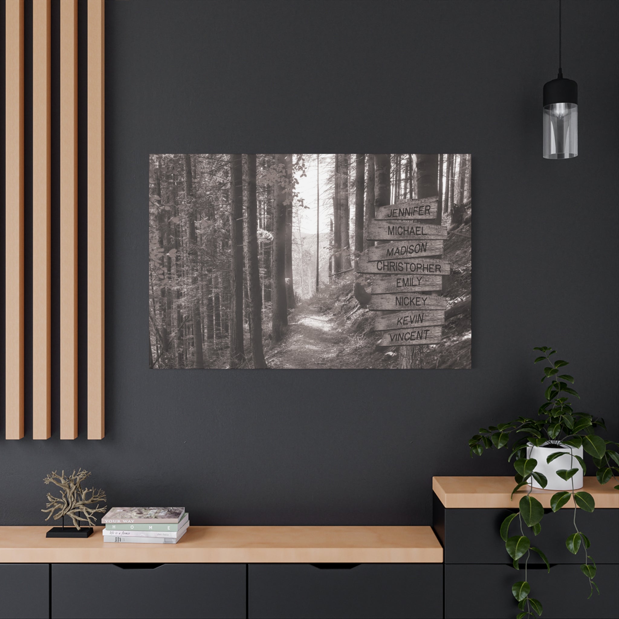 Wooded Mountain Trail - Multi-Names Premium Custom Canvas Wall Art