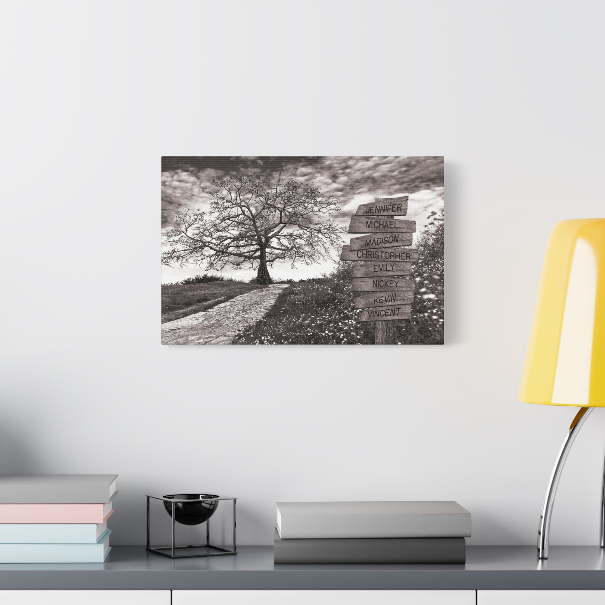 Tree Hill Pathway - Multi-Names Premium Custom Canvas Wall Art