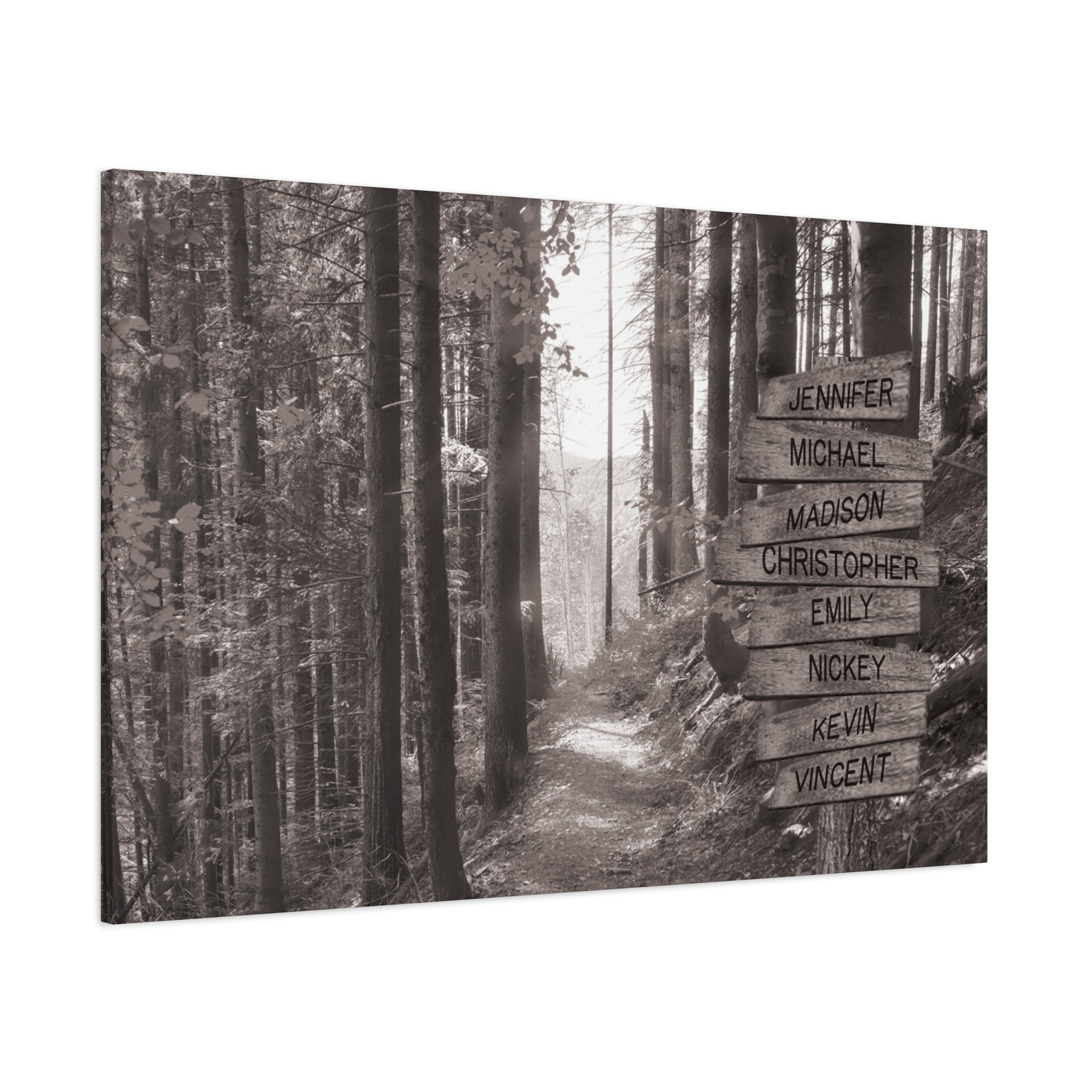 Wooded Mountain Trail - Multi-Names Premium Custom Canvas Wall Art