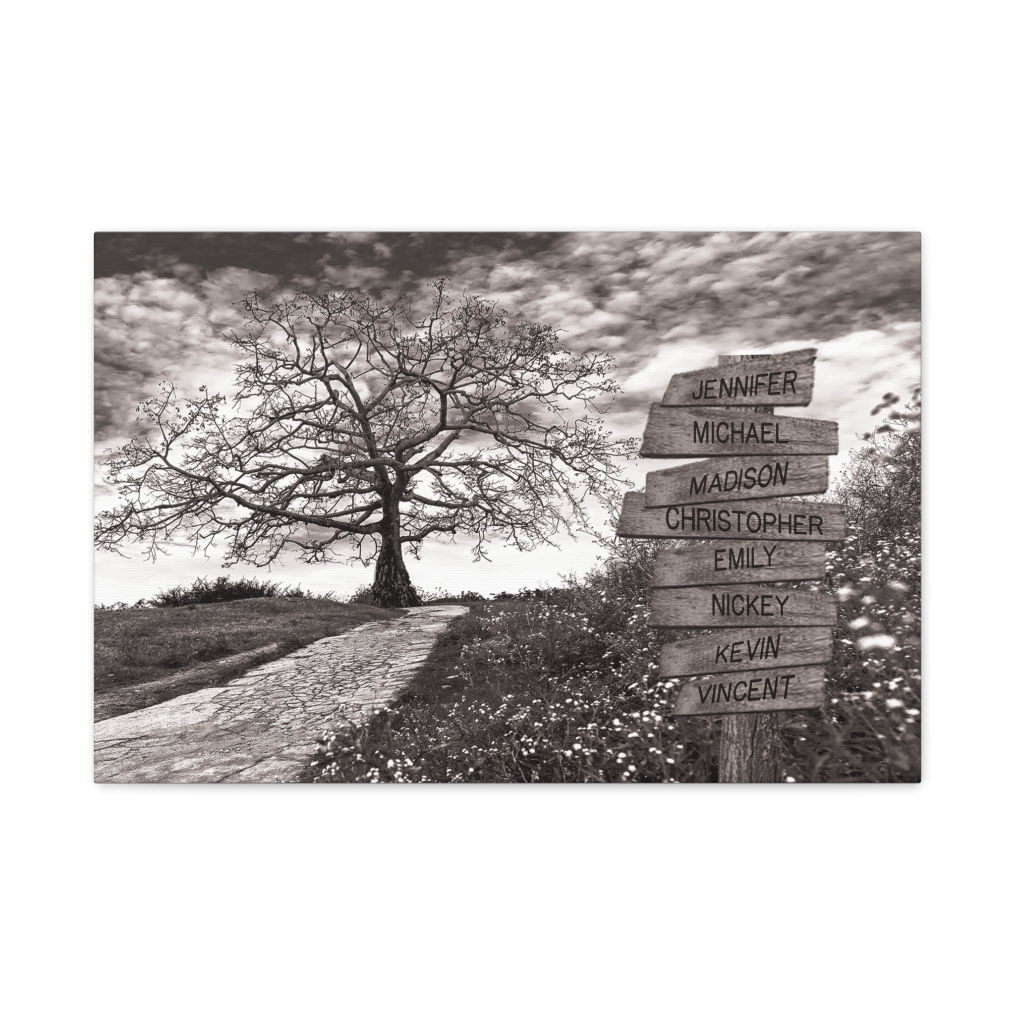 Tree Hill Pathway - Multi-Names Premium Custom Canvas Wall Art