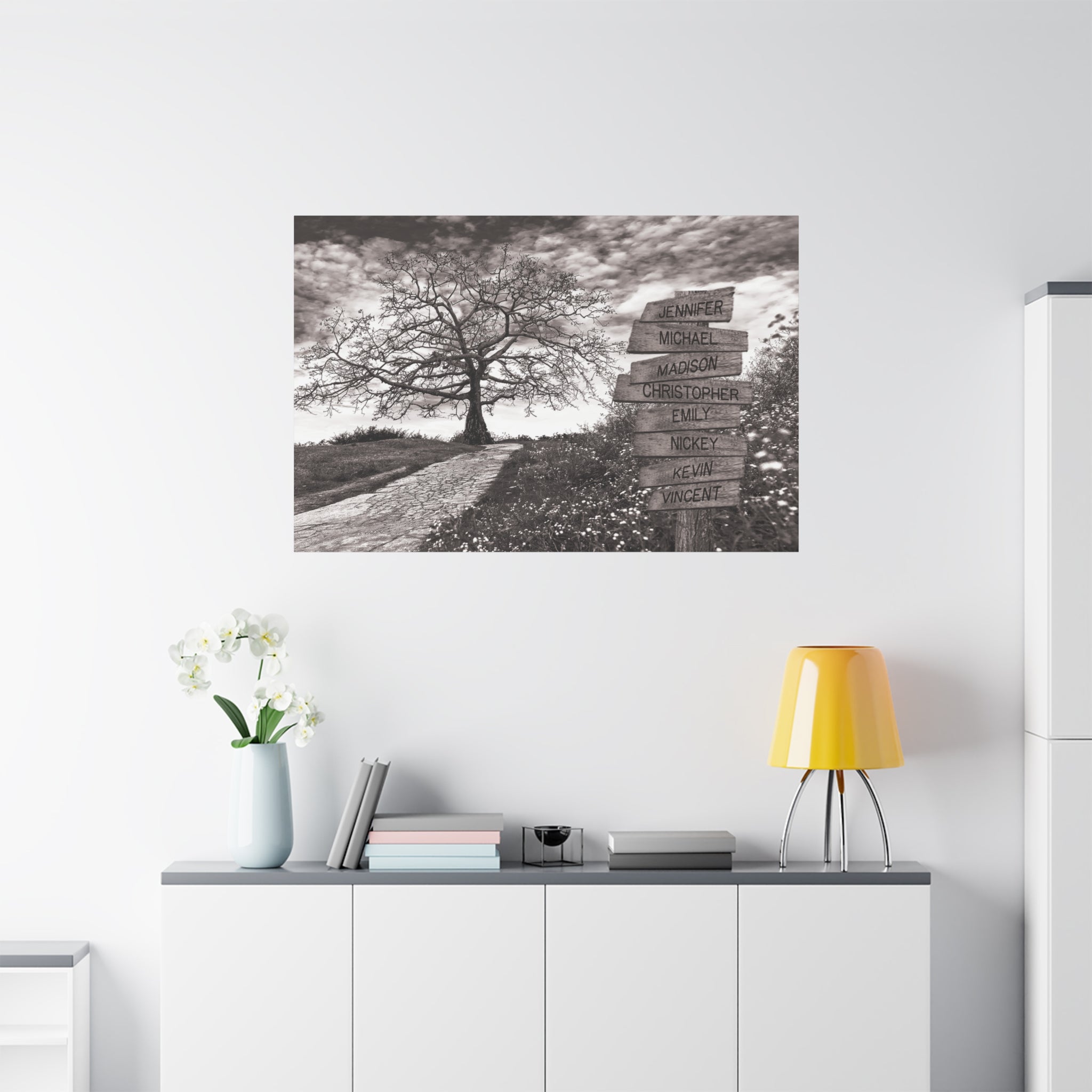 Tree Hill Pathway - Multi-Names Premium Custom Canvas Wall Art