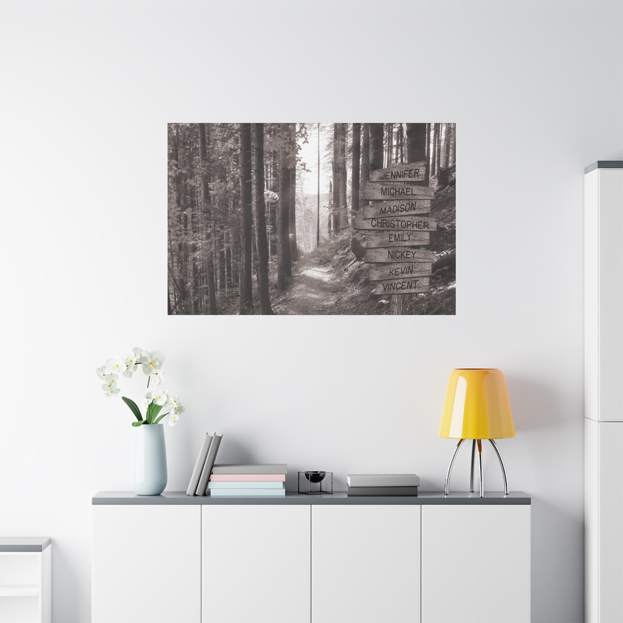 Wooded Mountain Trail - Multi-Names Premium Custom Canvas Wall Art