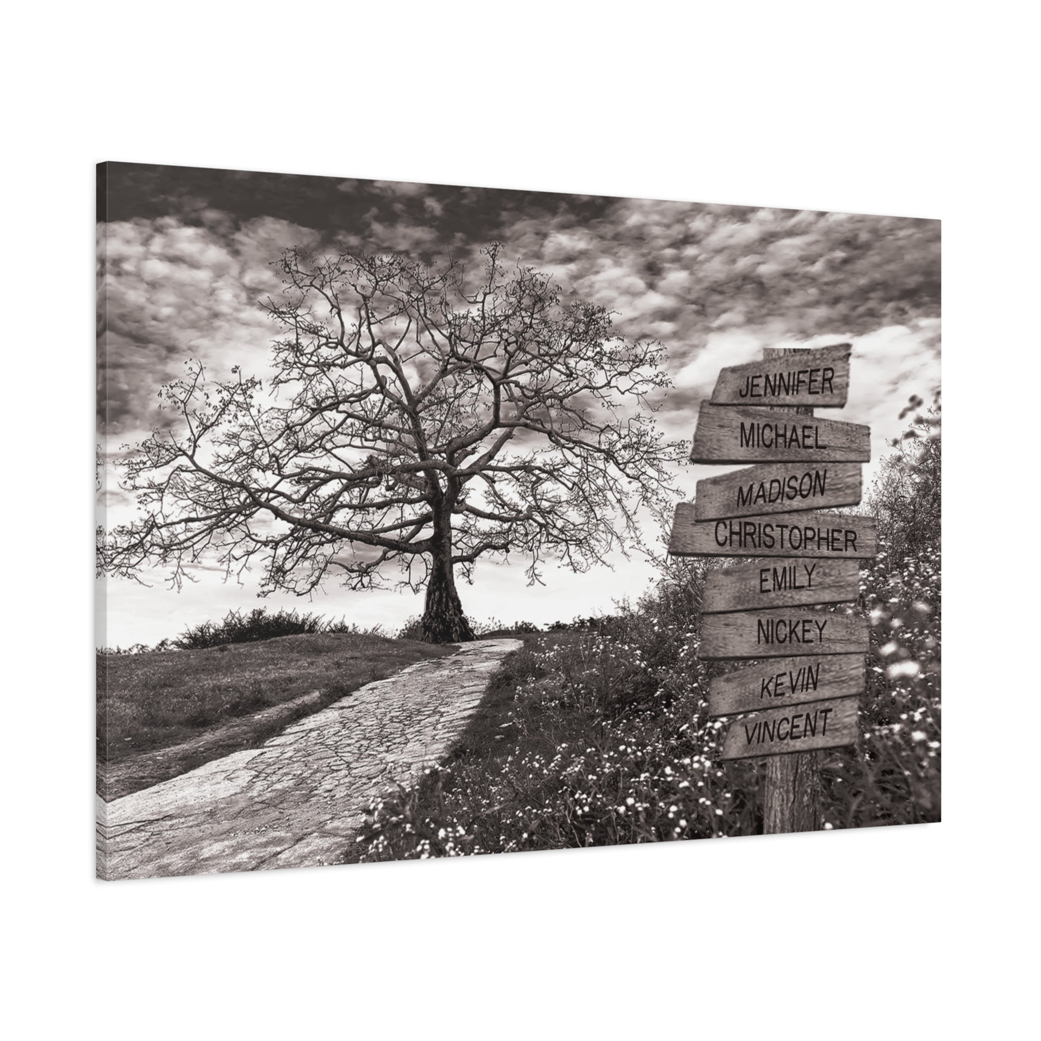 Tree Hill Pathway - Multi-Names Premium Custom Canvas Wall Art