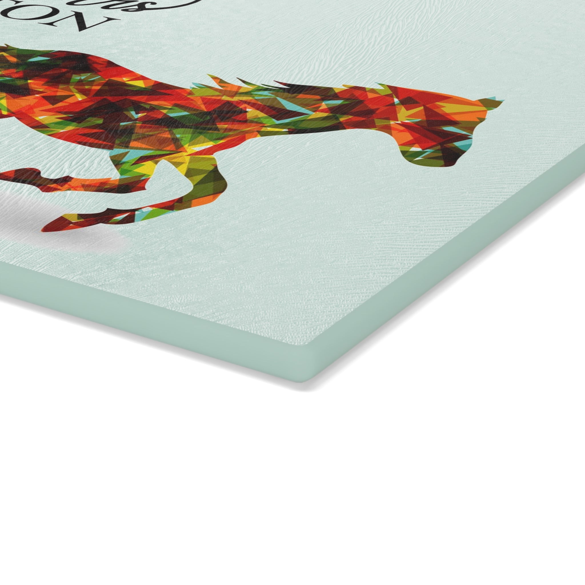 Personalized Wild Horse Glass Cutting Board – 20 Custom Designs, Tempered Glass, Housewarming, Wedding & Real Estate Gifts - Available in 2 Sizes: 8x11 & 11x15  - DESIGN 6