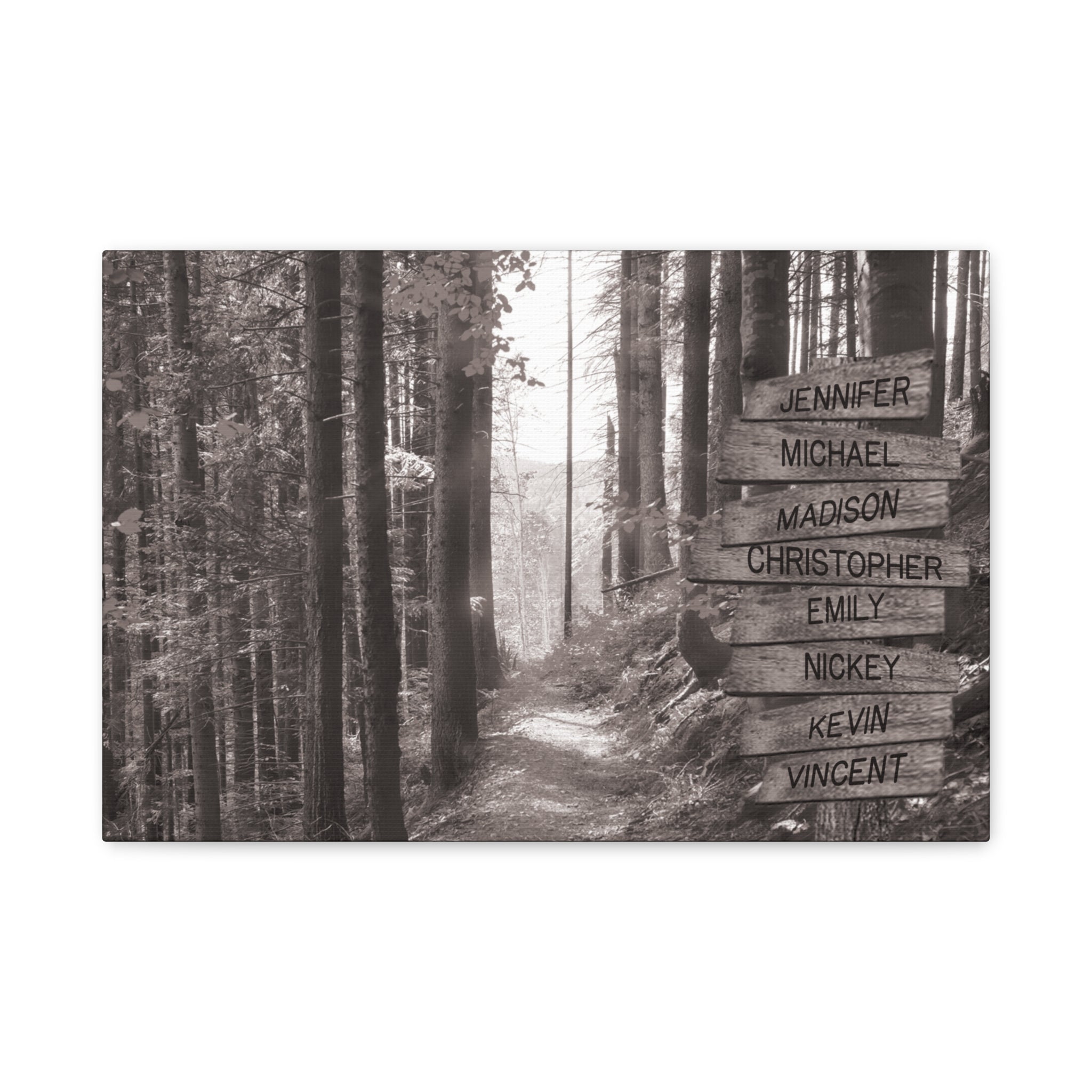 Wooded Mountain Trail - Multi-Names Premium Custom Canvas Wall Art