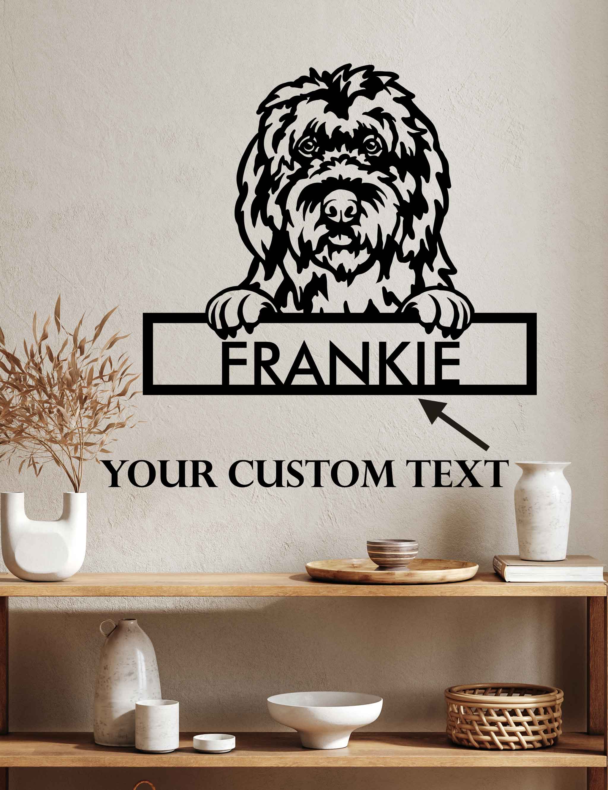 Old English Sheepdog  - Dog Customized Metal Wall Art Decor