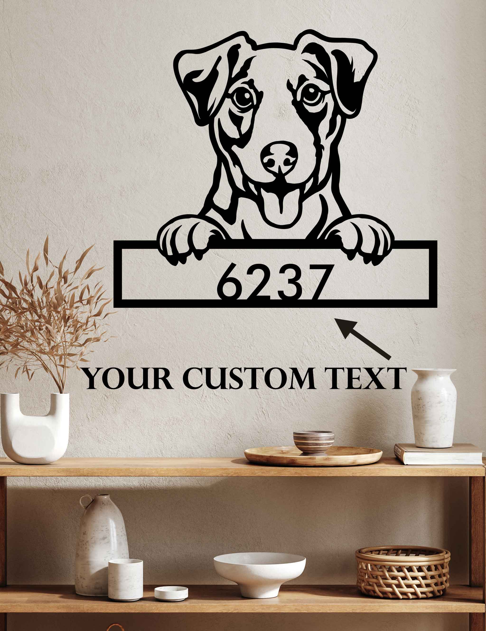 Jack Russell Terrier  - Dog Customized Metal Wall Art Decor