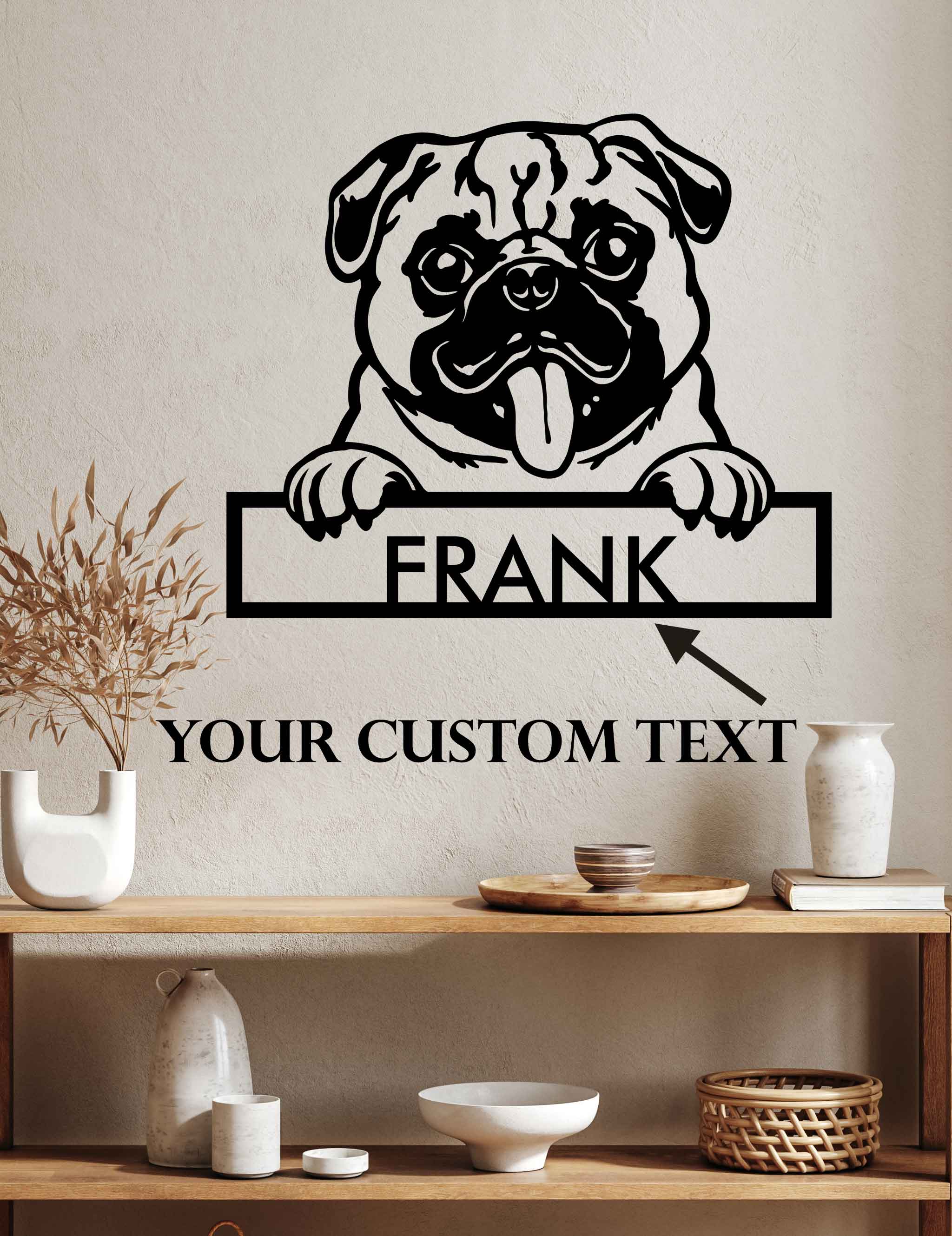 Pug - Dog Customized Metal Wall Art Decor