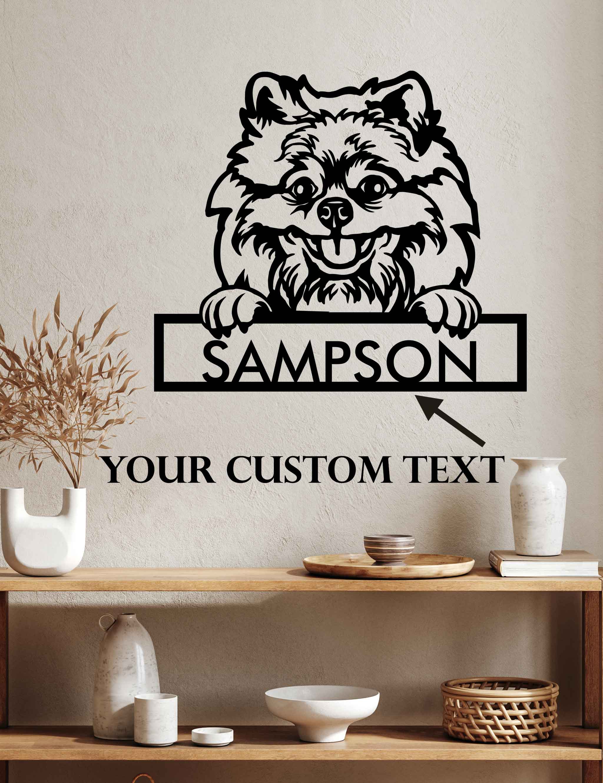 Pomeranian - Dog Customized Metal Wall Art Decor