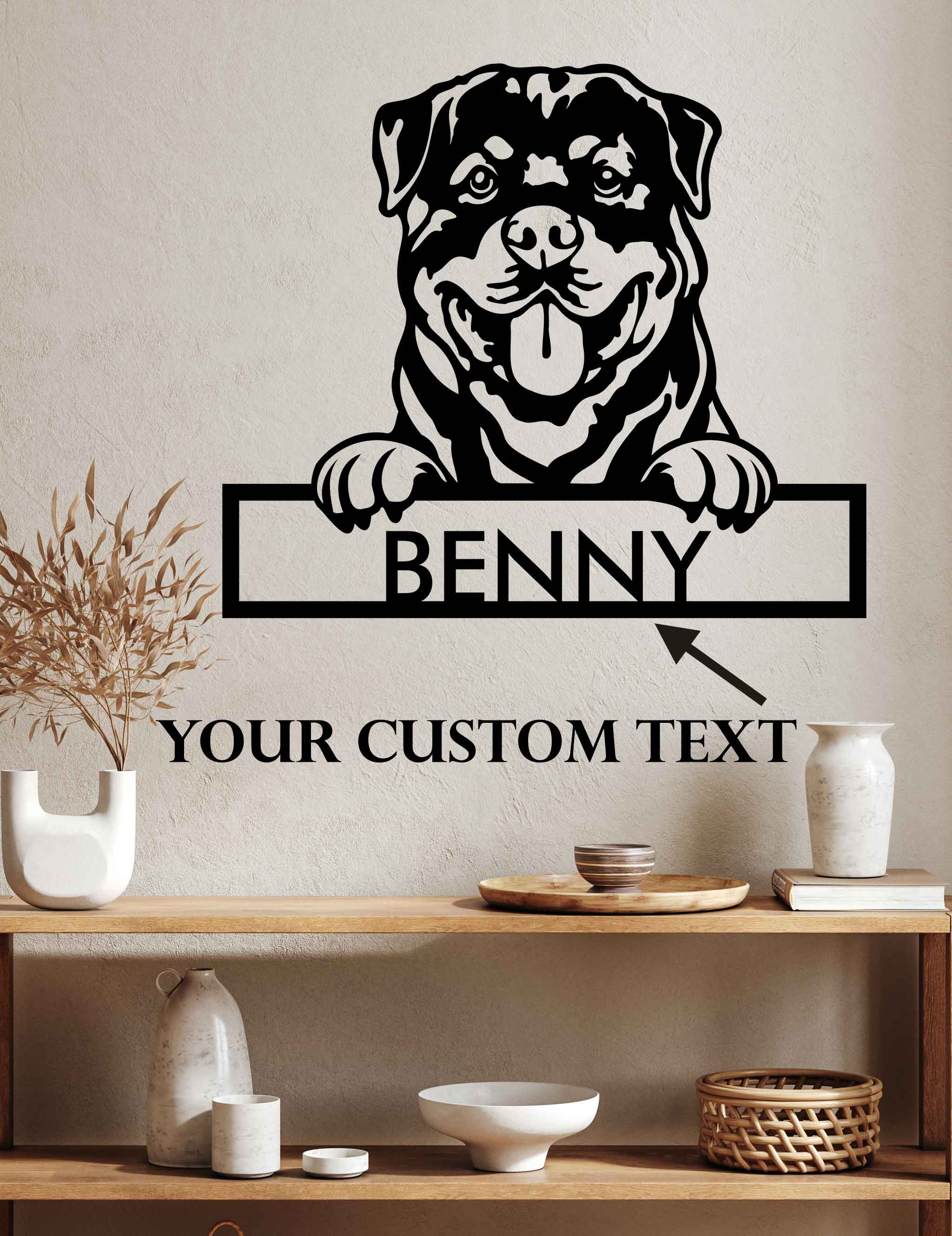 Rottweiler - Dog Customized Metal Wall Art Decor