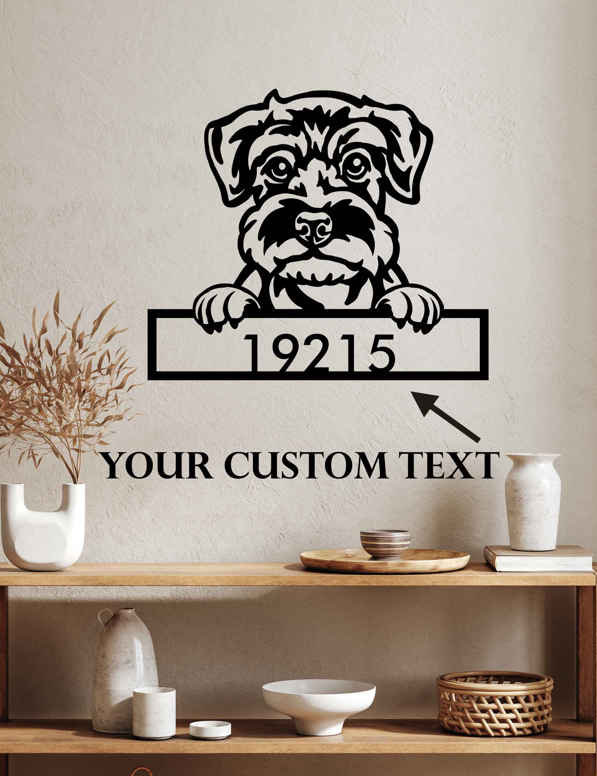 Schnauzer - Dog Customized Metal Wall Art Decor