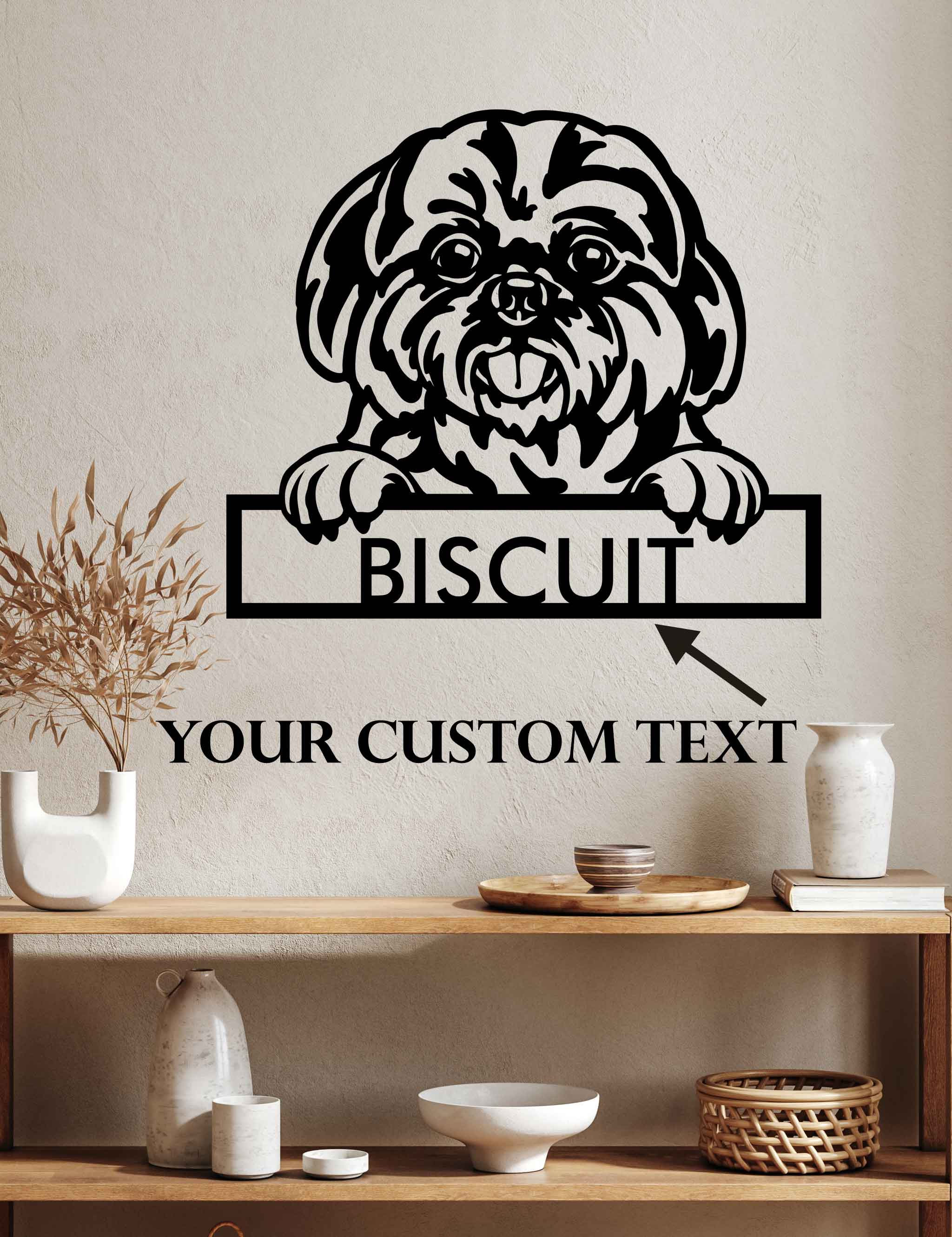 Shih Tzu - Dog Customized Metal Wall Art Decor