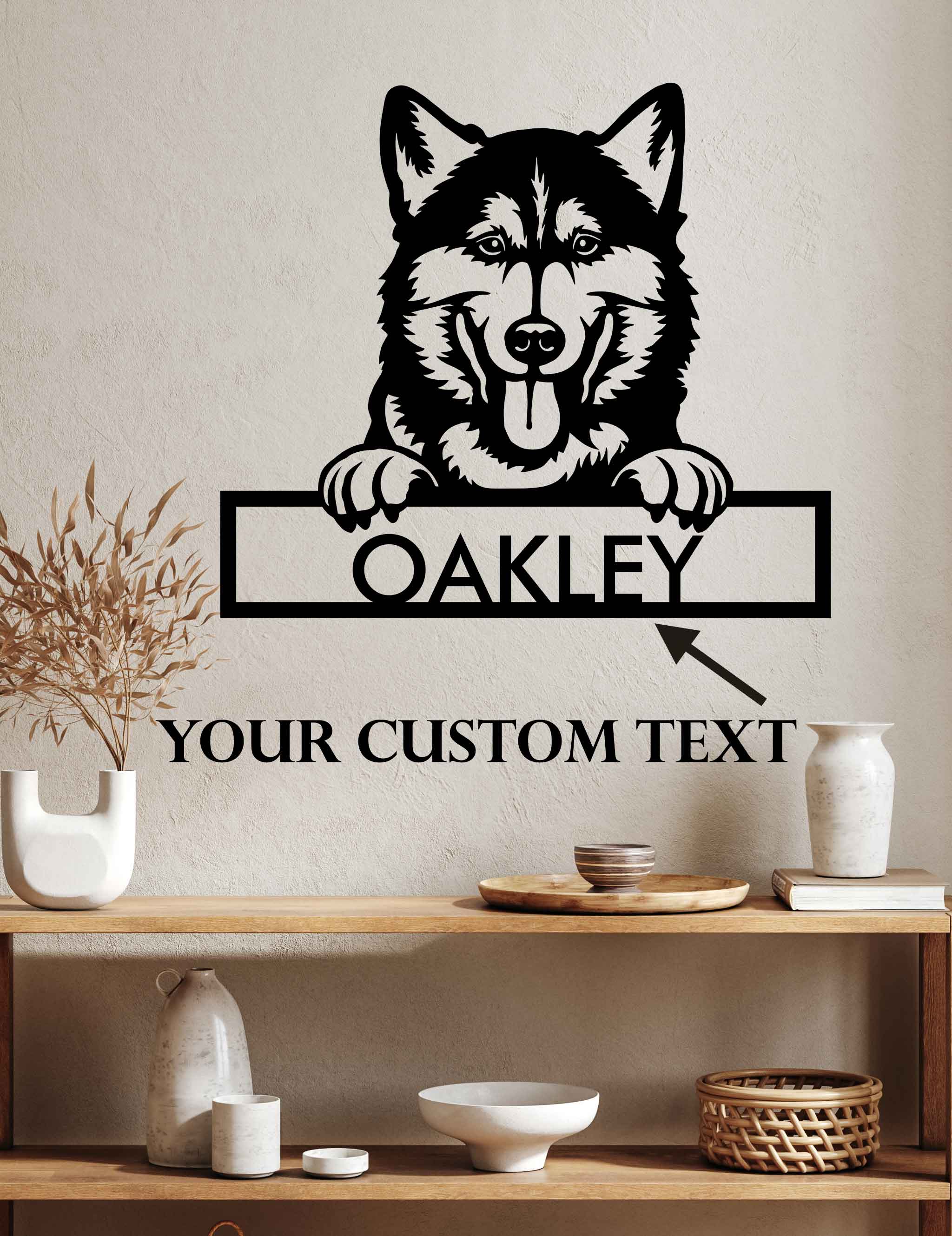 Siberian Husky - Dog Customized Metal Wall Art Decor